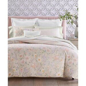 Charter Club Border Garden Comforter Set Twin Beige Floral MSRP $170